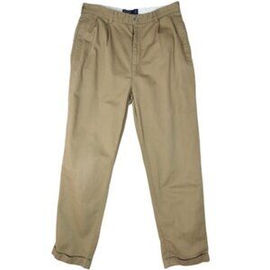 Vintage Polo by Ralph Lauren Hammond Tan Khaki Chino Pants 34x32 100% Cotton